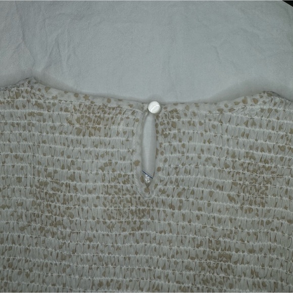 NWT Sheer White & Cream Blouse • Bohemian Style • Business Casual • Teen X-Large - Picture 7 of 7